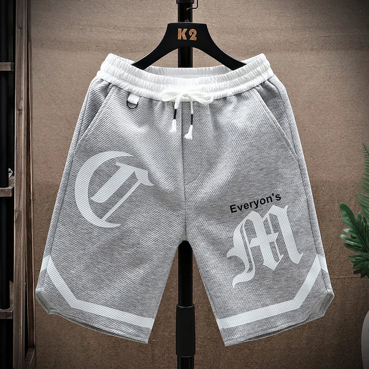 2024 Summer Running Shorts Men Casual Jogging Sport Short Pants patchwork Print Drawstring Loose Dry Gym Sports Shorts