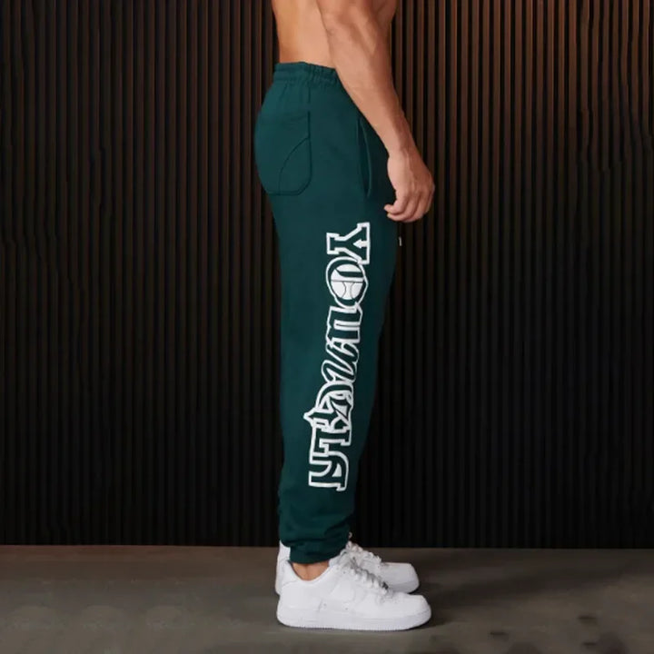 YOUNGLA Jogger Men's tracksuit pants Gym Sports Fitness casual pants Cotton printed bouquet foot pants