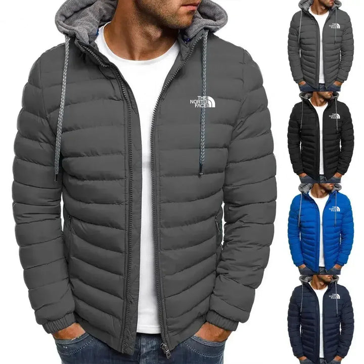 Winter New Thick Men Warm Parka Jackets Casual Men's Outwear Coats Solid Stand Collar Male Windbreak Cotton Padded Down Jacket