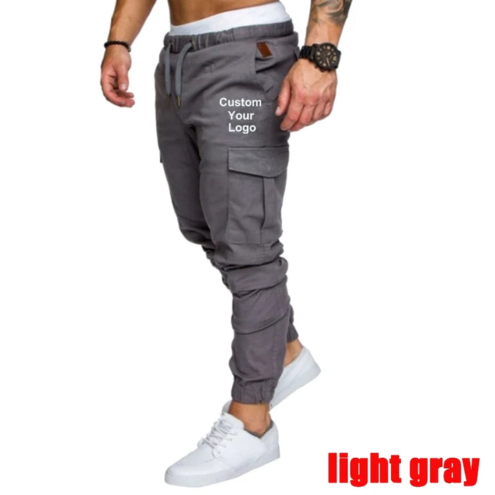 Men's Fitness Custom Your Logo Training Sports Pants Jogger Men's Fashion Casual Feet Sports Pants Bottoms Sportswear